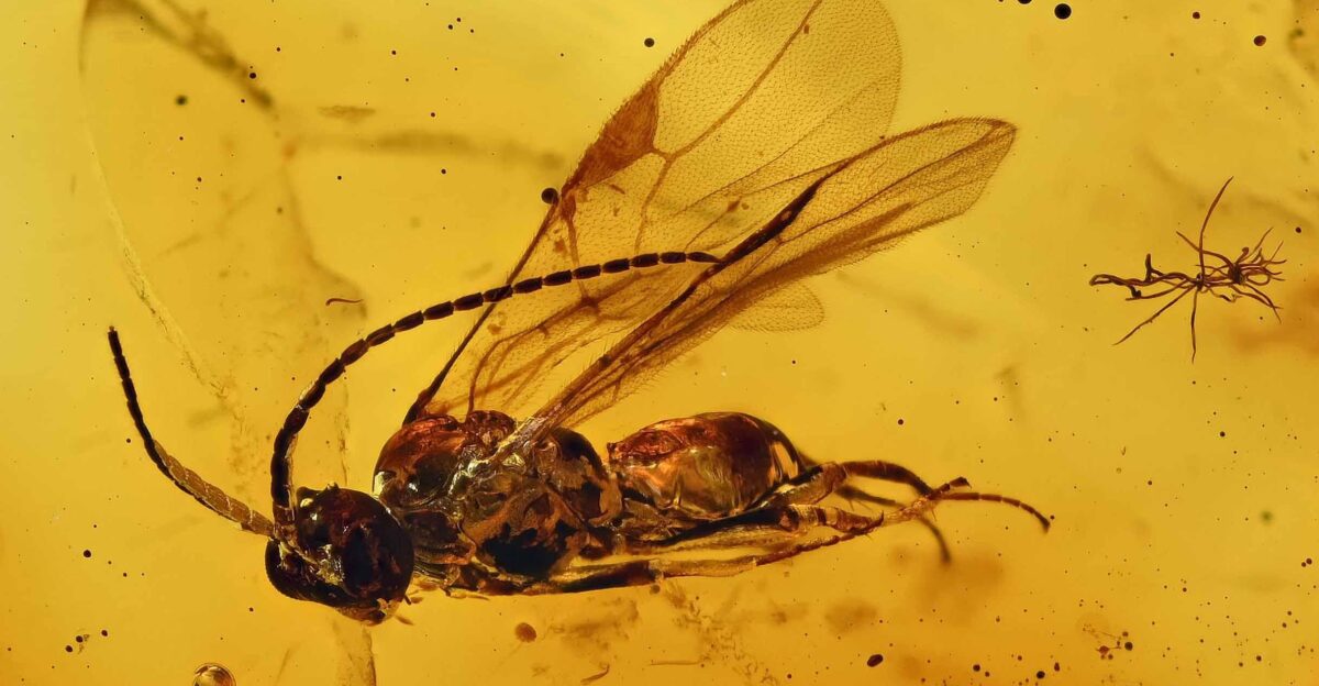 Detailed Apocrita Narrow Waisted Wasp Fossil Inclusion in Baltic Amber by EtsyUK