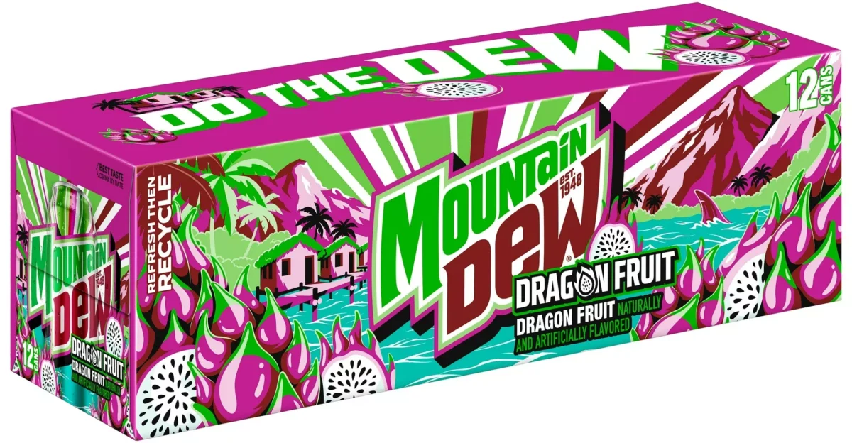 FRESH 12 Pk Mountain Dew Dragon Fruit soda by kate watts