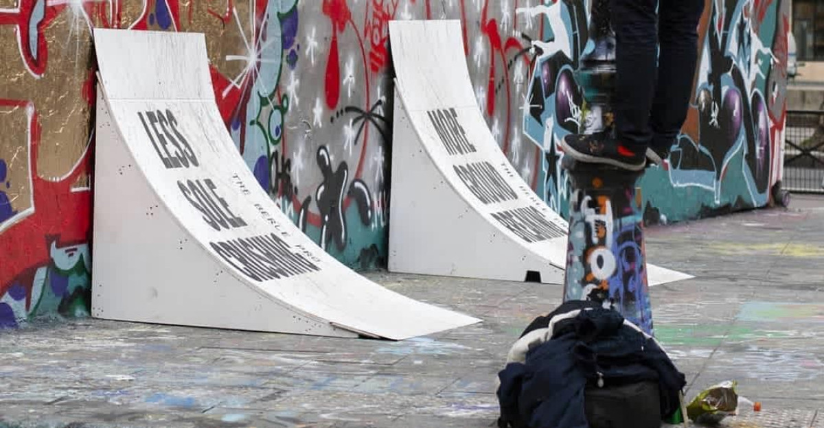 mikagazon doing wallrides for Vans in Paris el choub by La Ruta Del Skate
