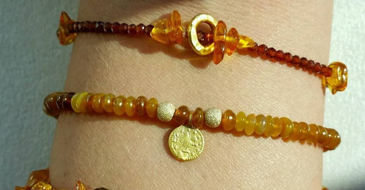 KRISTIN FORD on Instagram: “New amber bracelets by Kristin Ford. #jewelrywithmeaning #kristinfordjewelry #beautifulbracelets #stretchybracelets #amberbracelets…” by Firefly In A Jar