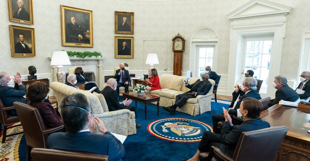 This morning I met with House Democratic leaders to discuss the American Rescue Plan As I said during the meeting this isn t just about numbers it s about people s lives Folks are really hurting and we need to move quickly to deliver the relief they need