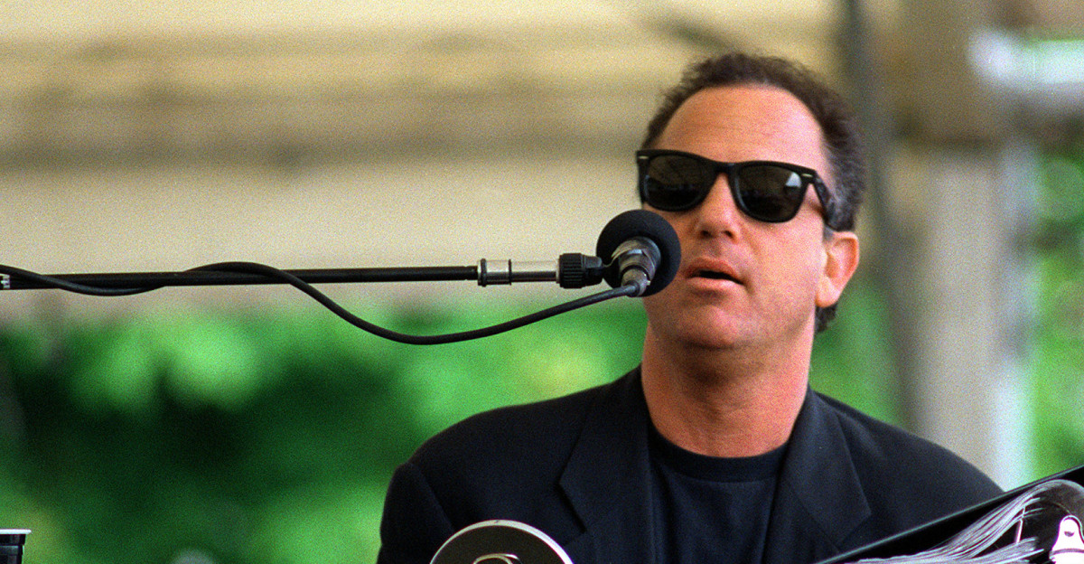 At Zeppelin Field a side view of forty five year old American music legend Billy Joel entertains troops with a two hour twenty minute free USO Concert This was Joel s first USO performance since doing two Philippine shows in 1991
