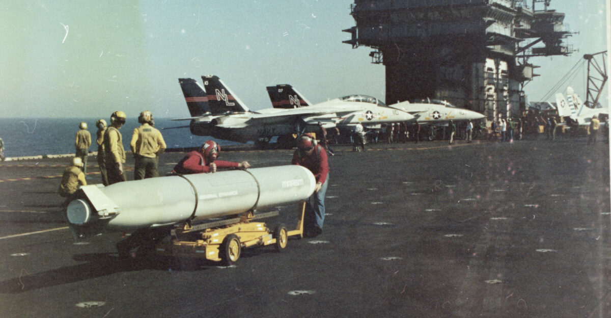 Piction ID-Tomahawk missile transport on aircraft carrier