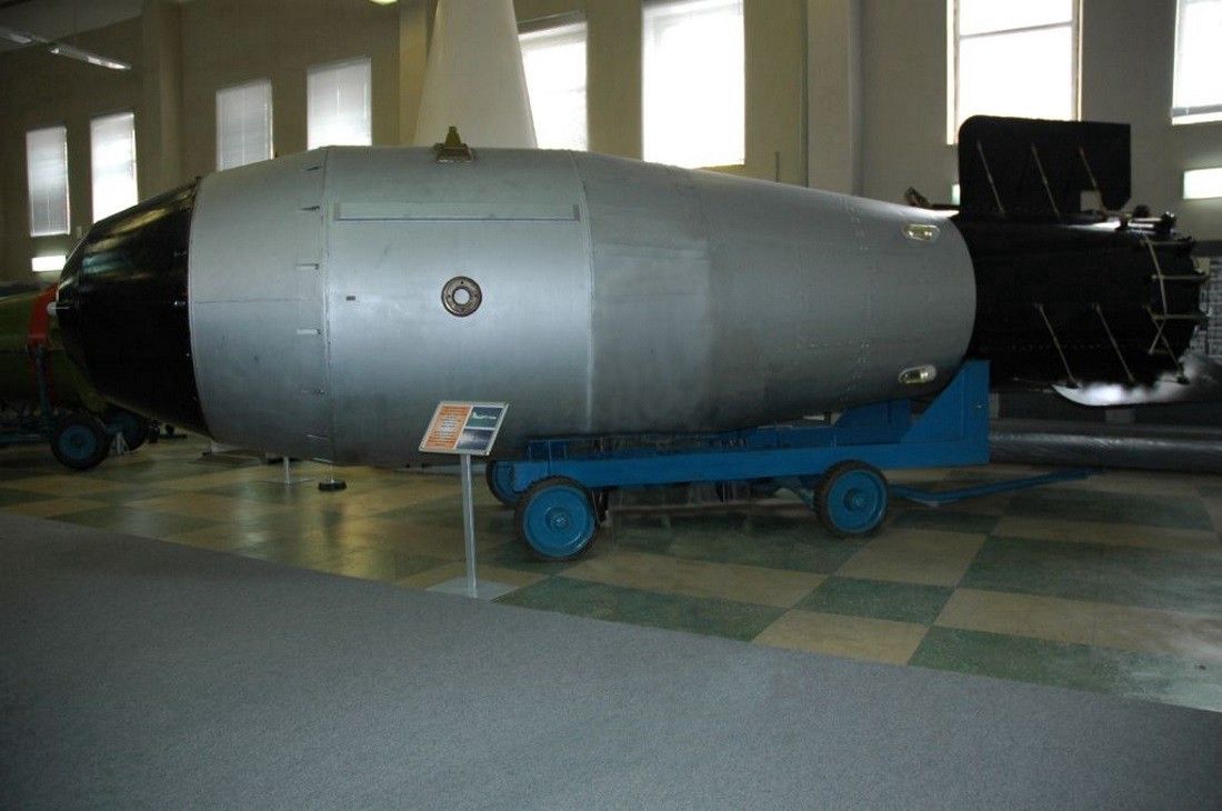 A Russian nuclear aerial Tsar Bomba mockup in Sarov Russia by Albedr o