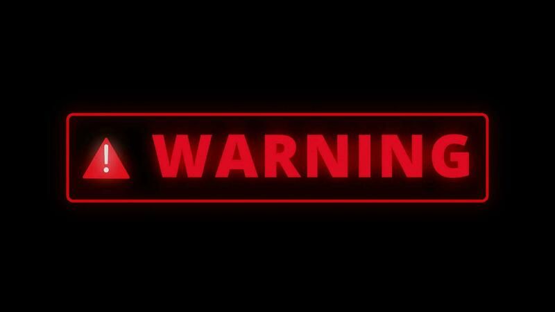 Warning sign video on transparent background by Dr DREAD Johnson