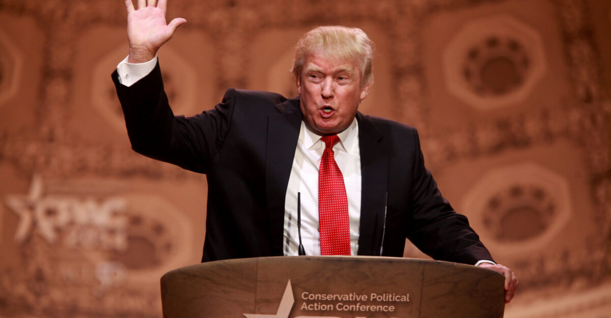 Donald Trump speaking at the 2014 Conservative Political Action Conference CPAC in National Harbor Maryland Please attribute to Gage Skidmore if used elsewhere