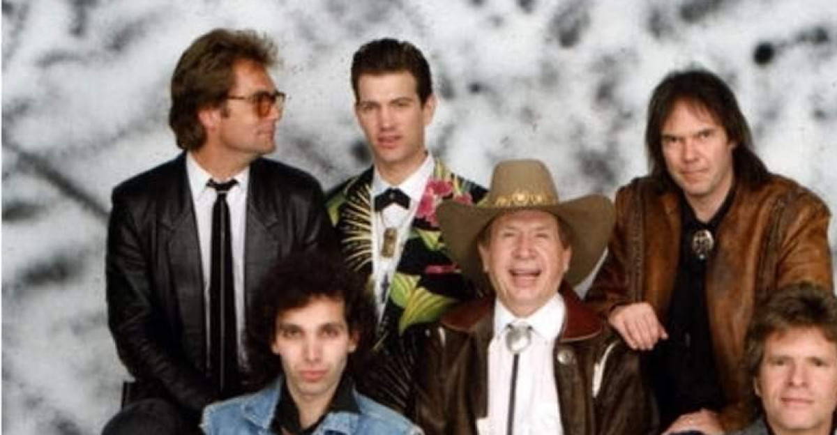 Huey Lewis Chris Isaak Neil Young Joe Satriani Buck Owens and John Fogerty by Dusty C Crow