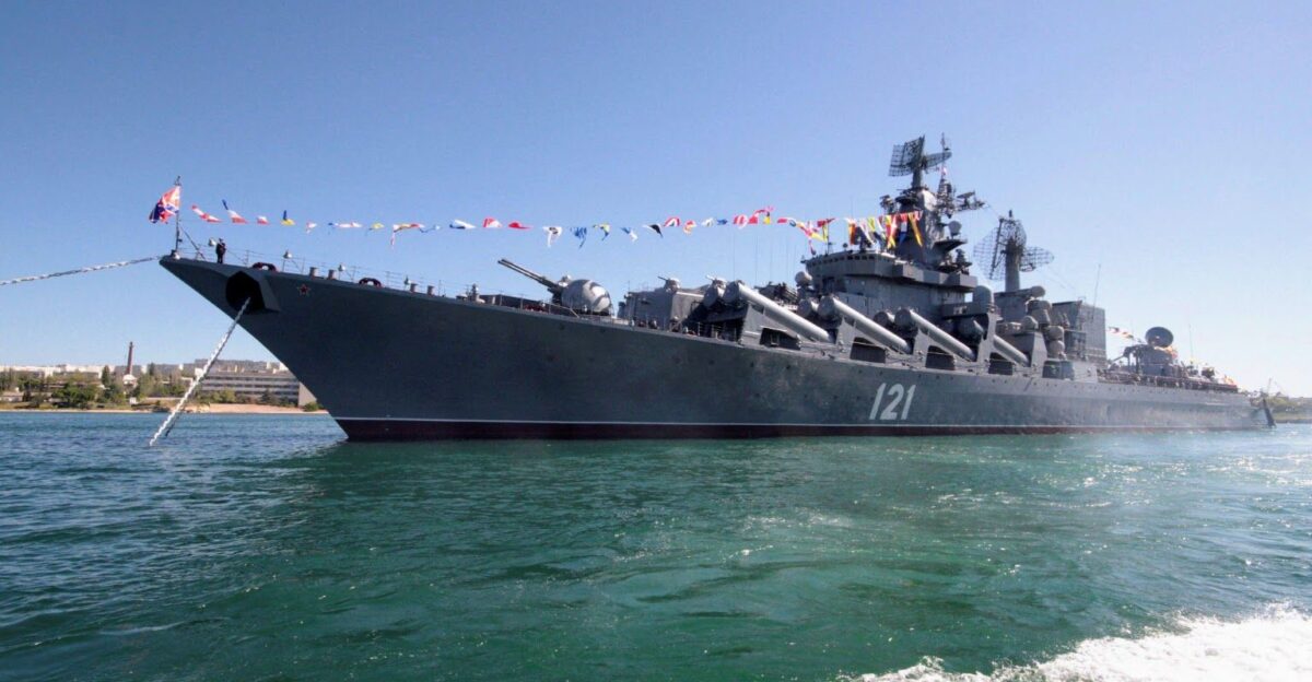 Russian missile cruiser Moskva is moored in the Ukrainian Black Sea port of Sevastopol Ukraine May 10 2013 Credit REUTERS Stringer File Photo by Rey Spags