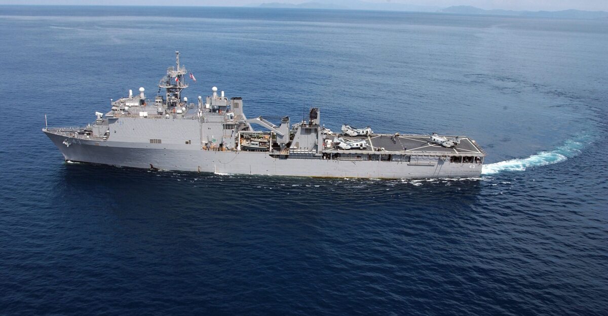 USS Fort McHenry LSD-43 - Whidbey Island class Dock Landing Ship USA by Howard Gorder