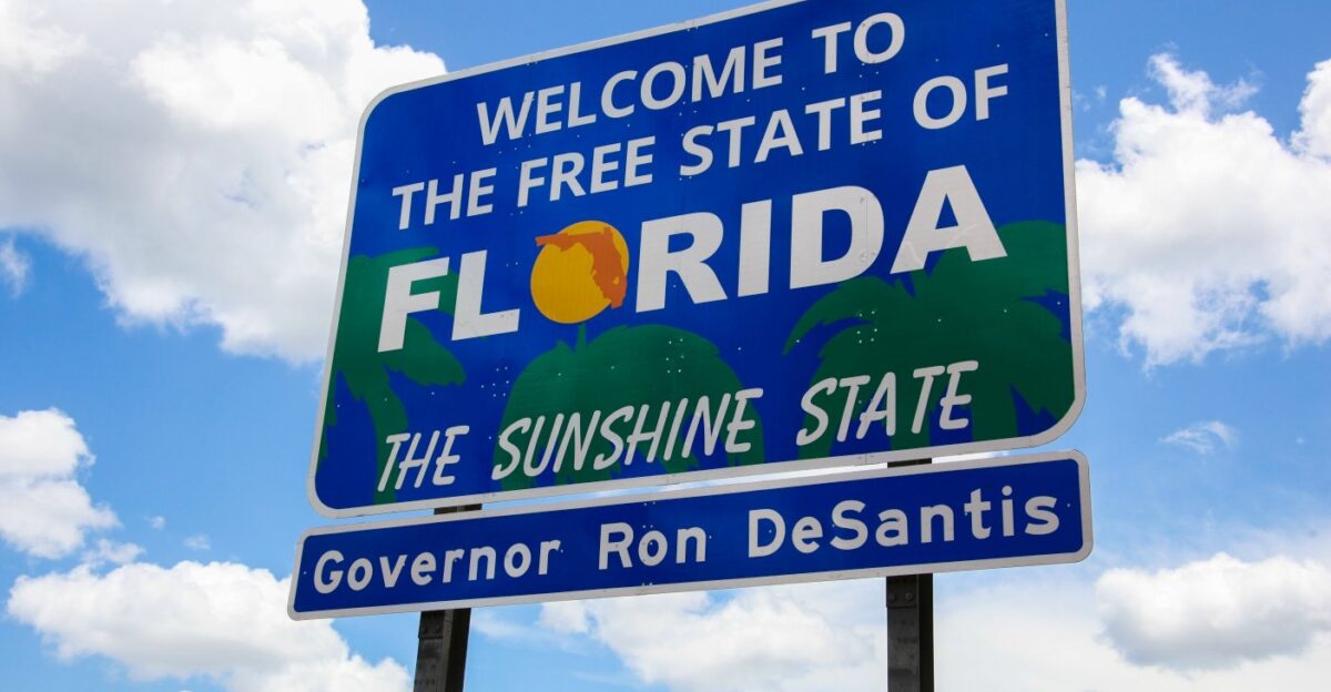 Florida state welcome sign 2024