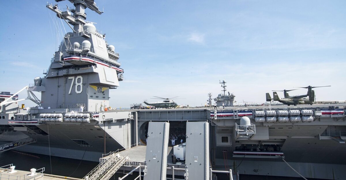 commissioning ceremony gerald r ford cvn 78 united states navy aircraft carrier