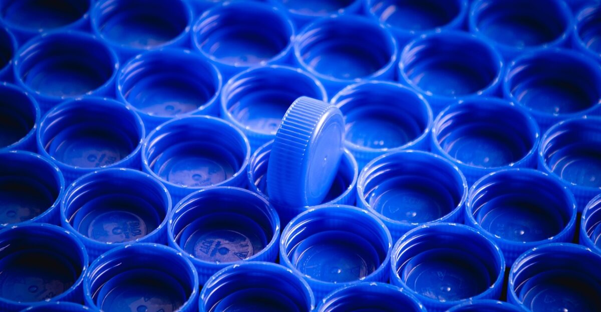 bottle cap plastic blue array garbage recycling recycle drink enviroment earth planet plastic plastic plastic plastic plastic recycling recycling recycle