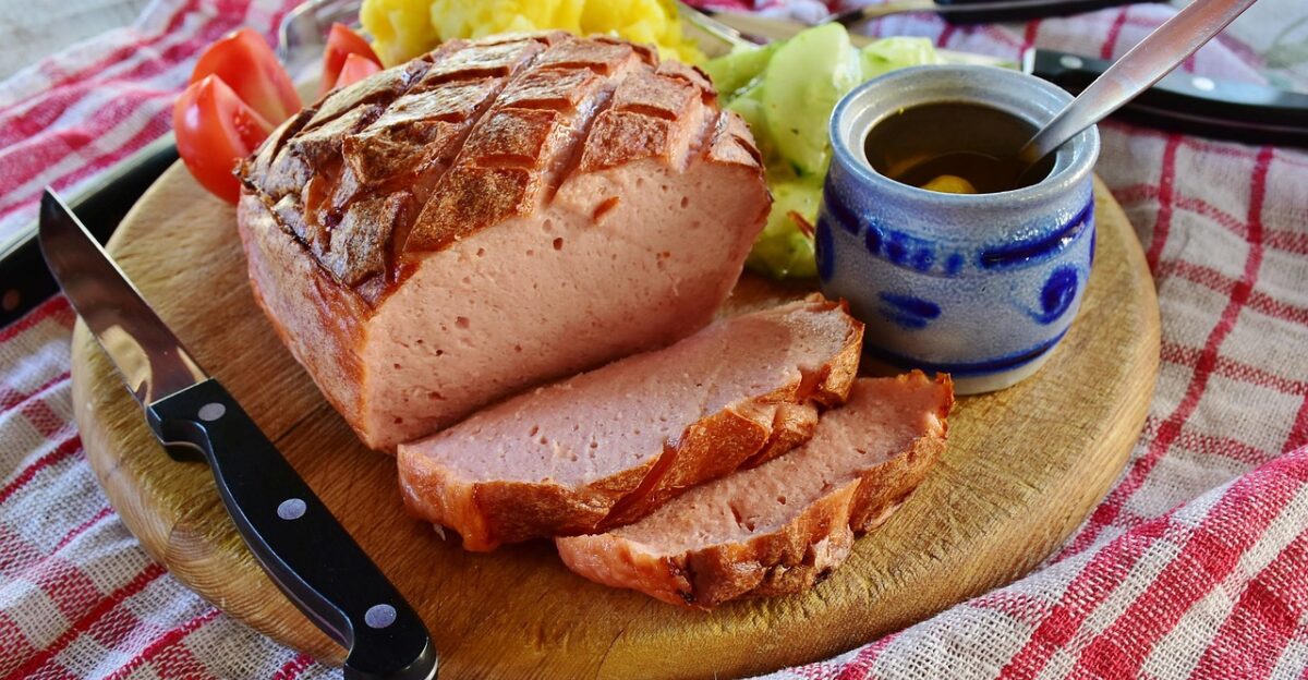 meatloaf food meal liver cheese meat cheese dish snack lunch tasty baked potato salad bavarian cutting board knife food photography meatloaf meatloaf food food food food food lunch lunch lunch