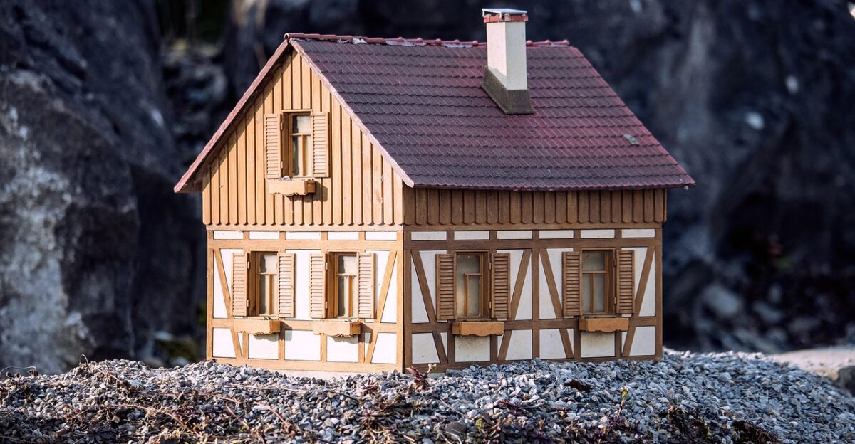 model house house miniature small decoration truss craft half-timbered house