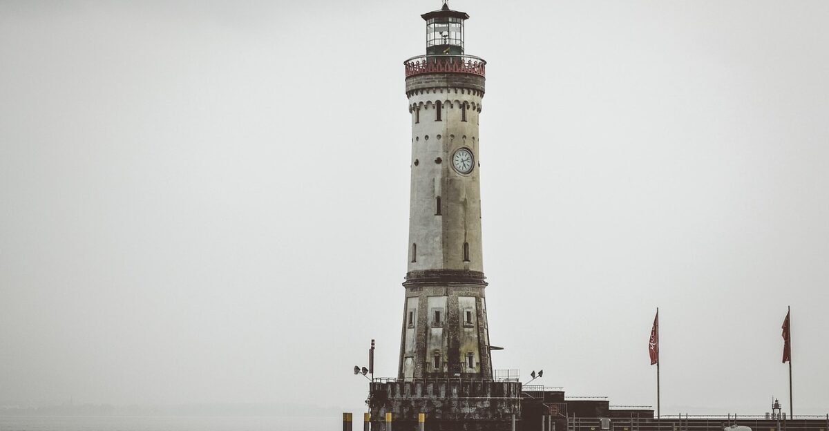 lighthouse germany nature water landmark port mood