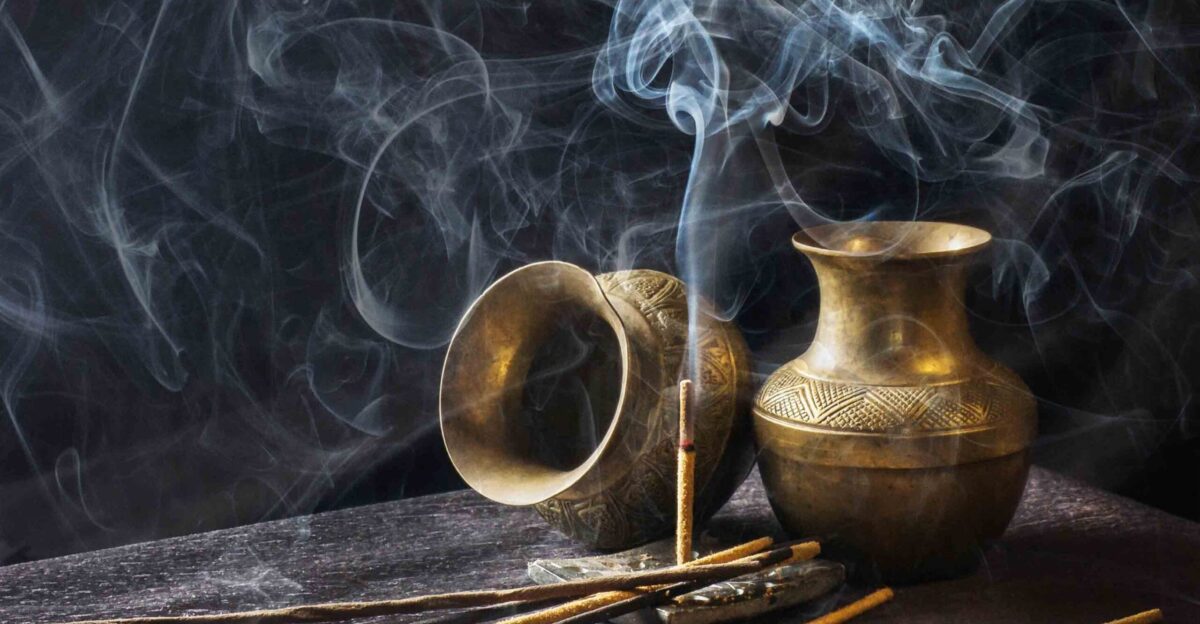 Incense along with two gadve