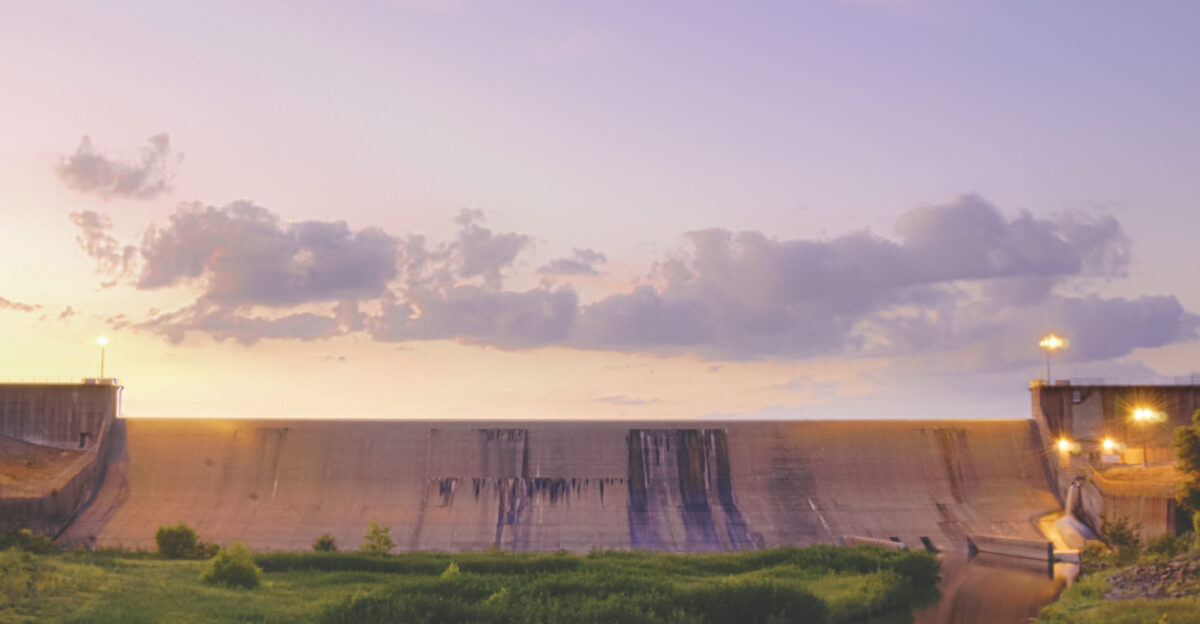 Lake Tawakoni Iron Bridge Dam in East Texas