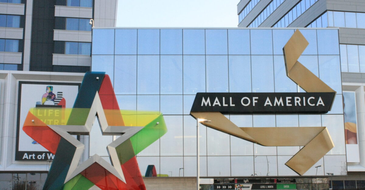 Front entrance of the Mall of America in Bloomington MN