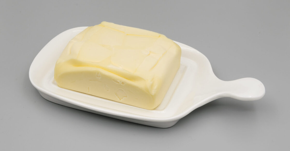 Butter in butter dish