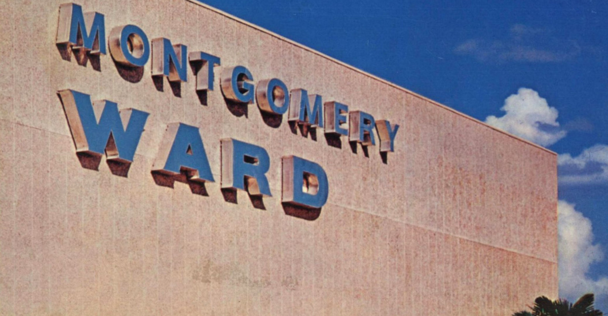 Montgomery Ward retail store at the Wonderland Shopping Center in San Antonio, Texas c1963. Cropped from the Montgomery Ward 1963 annual report cover photo
