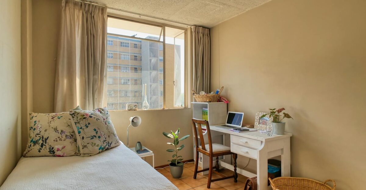 Bright student room with furniture and laptop ideal study space in Pretoria South Africa