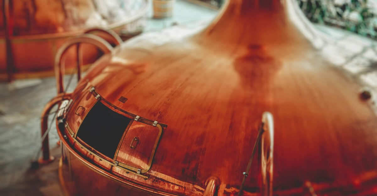 close up of brass container in tilt photography