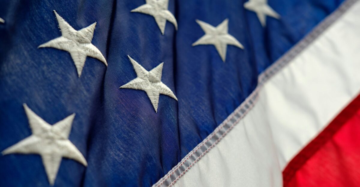 blue white and red flag