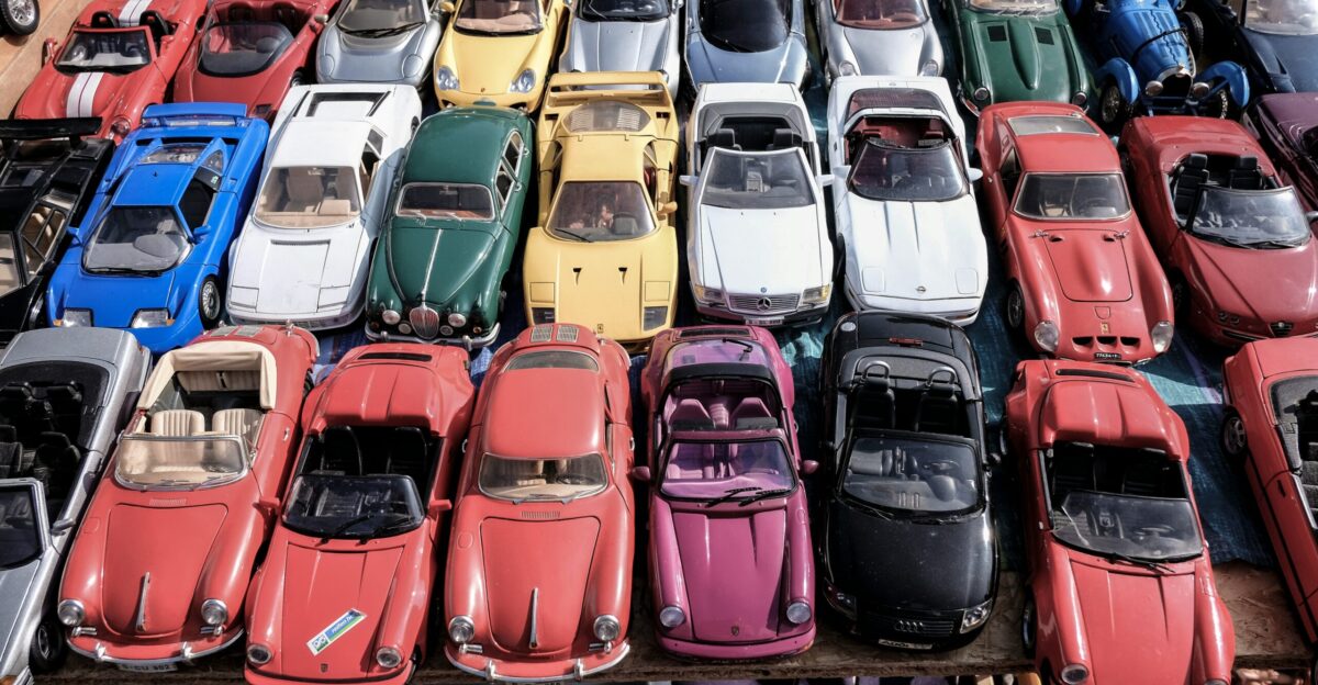 assorted-color car lot