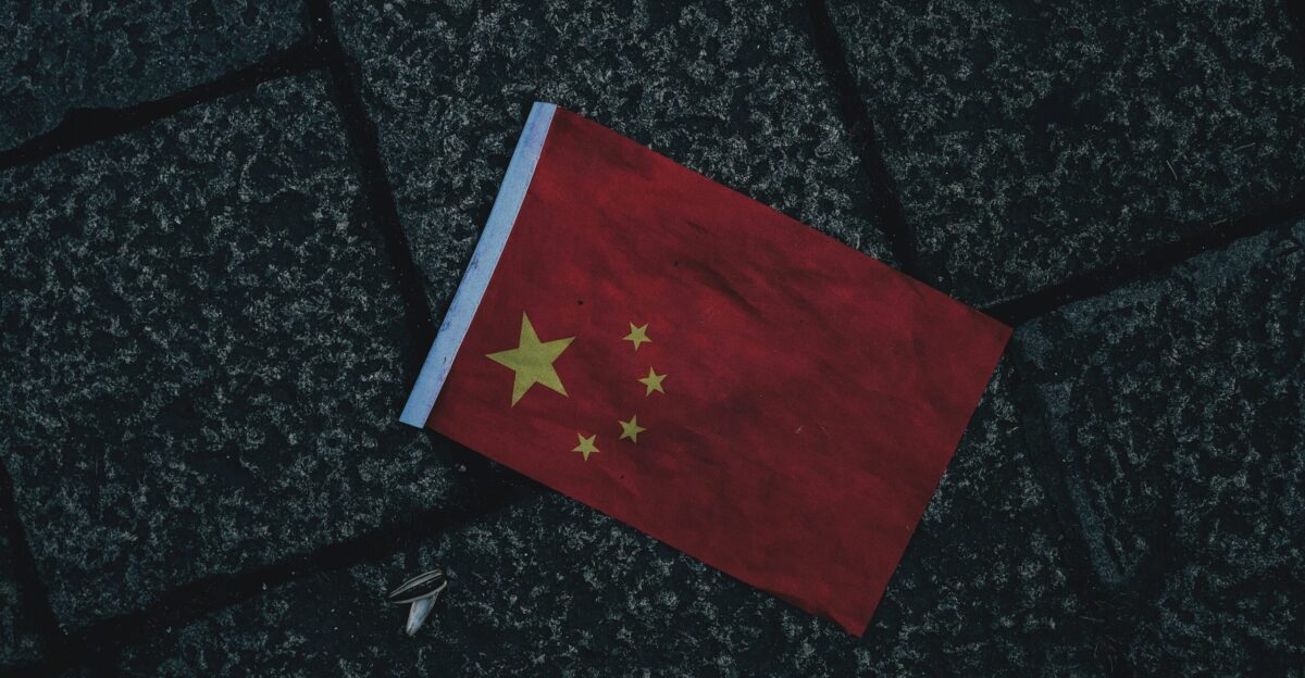 flaglet of China on gray surface