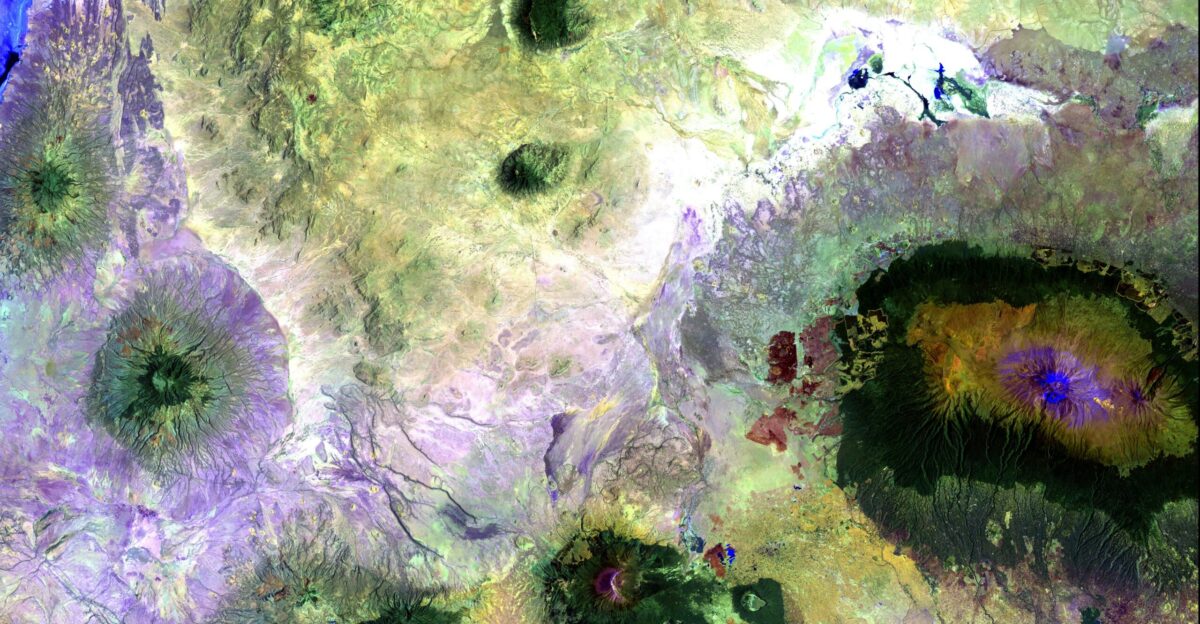 a satellite image of a large area of land