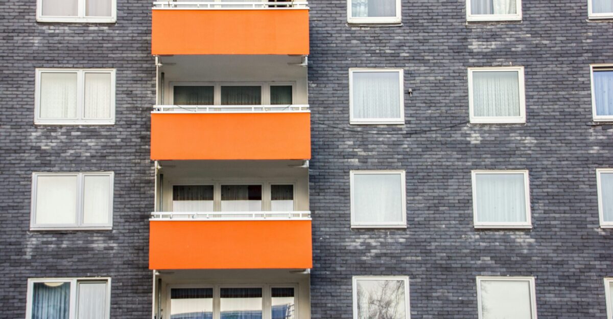 white and blue concrete building