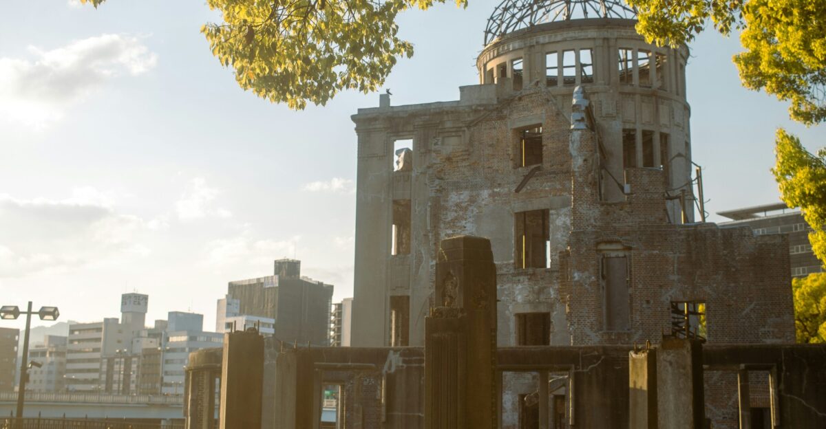 The hiroshima peace memorial dome stands