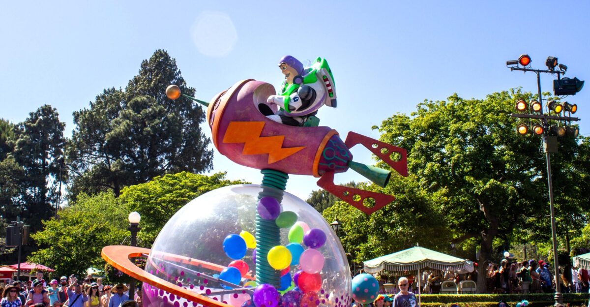 Buzz Lightyear during the Pixar Play Parade