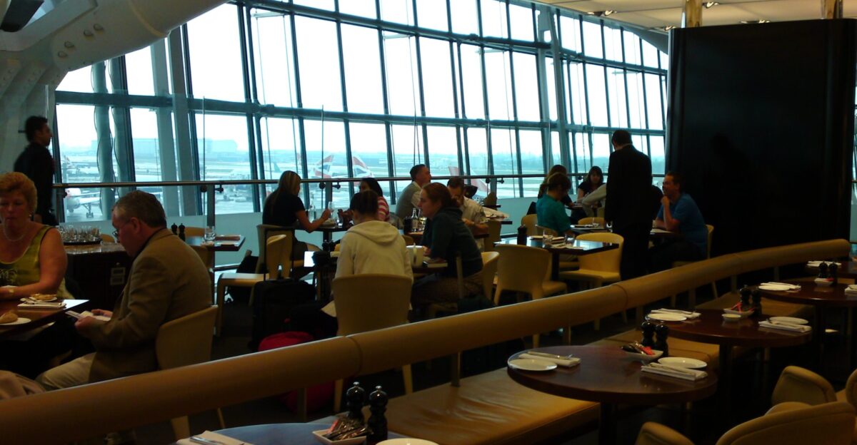 The interior of Gordon Ramsay Plane Food