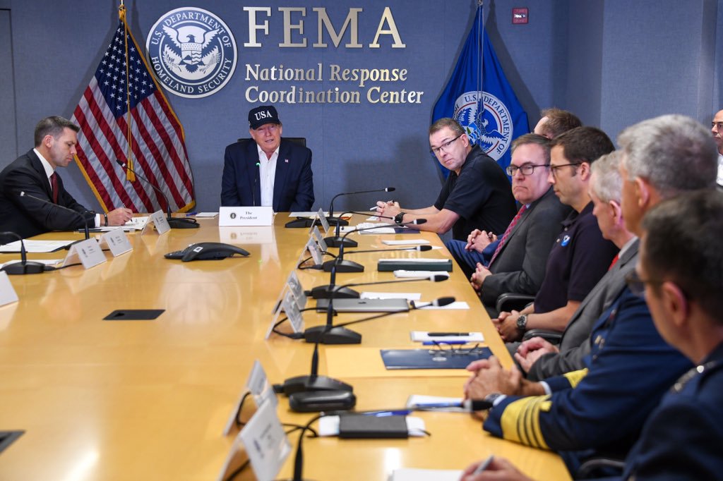 Thank you President Trump for your support as we respond to Hurricane Dorian We are committed to bringing the full complement of federal resources to bear for this historic storm