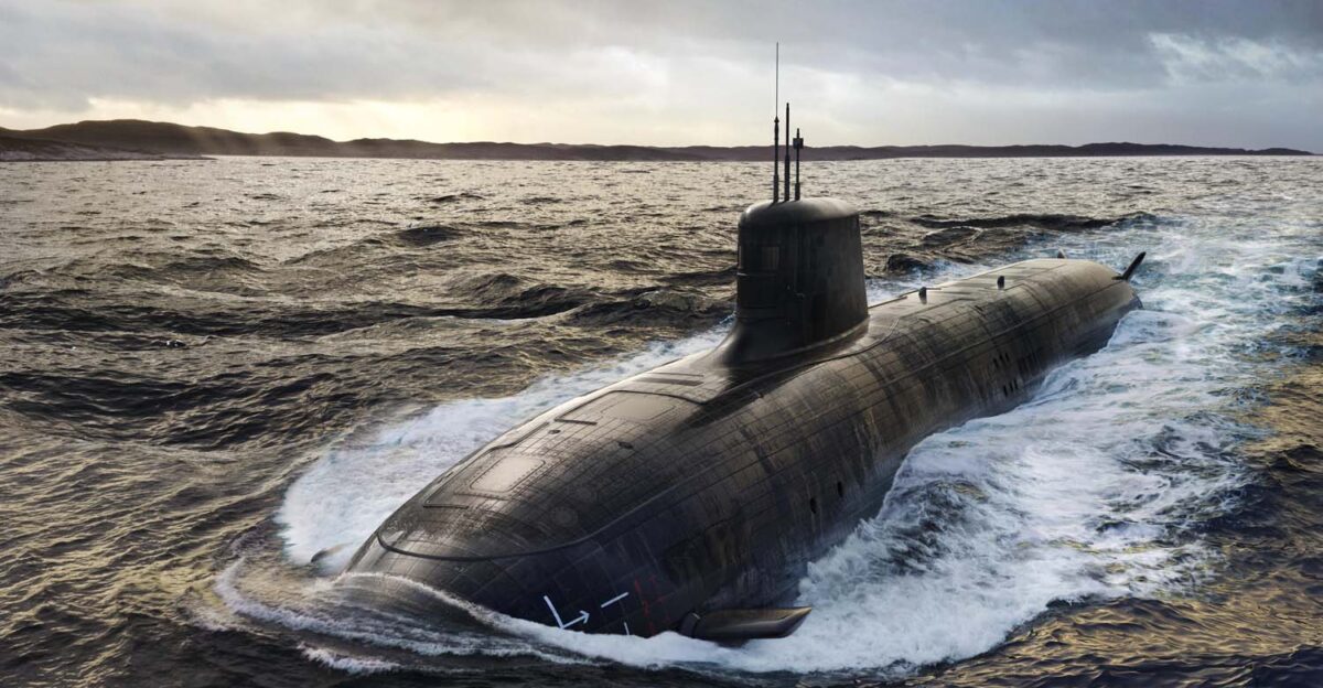 Artist rendering of possible design for SSN-AUKUS submarines