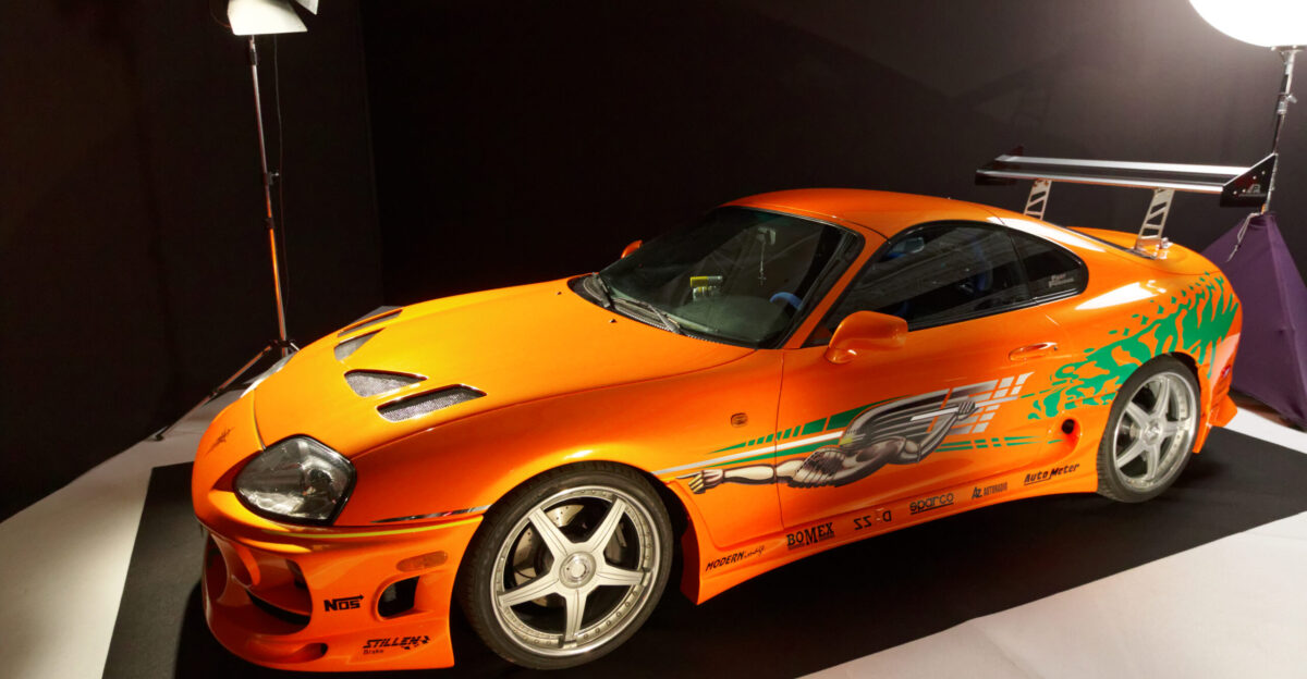 Une Toyota Supra de 1994 pr sent e lors du mondial de l automobile de Paris 2016 Ce mod le de v hicule a t utilis sur le tournage du film Fast Furious