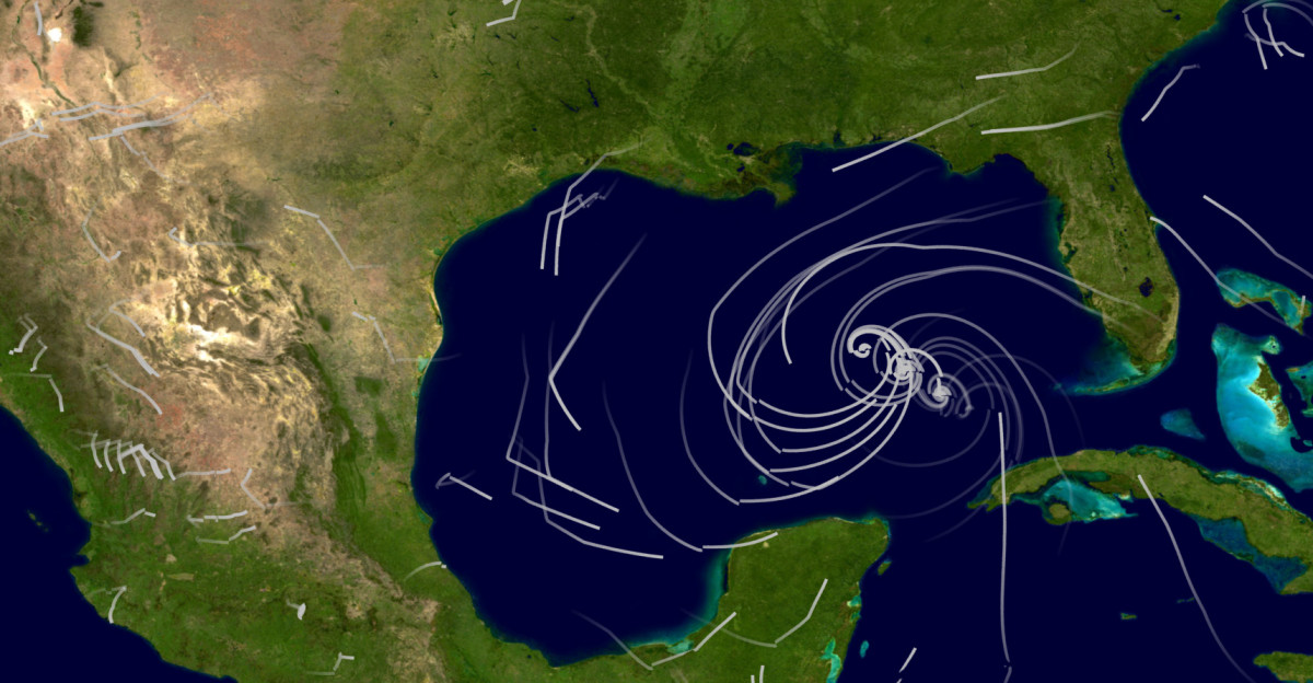 When Hurricane Katrina moved over the Gulf Coast of the United States on August 29 2005 its effects were felt far from the reach of its powerful winds drenching rains and surging surf The storm s impact reverberated across the United States and the world its tragedy still ringing fresh after a year Though Katrina achieved the infamous distinction of being among the worst natural disasters in the United States some good did come of the storm Hurricane Katrina provided the perfect proving ground for the latest global atmospheric model developed at NASA Goddard Space Flight Center The model was not designed to forecast weather but it provides a picture of the processes that drive weather By gaining a clearer understanding of the atmosphere particularly as it relates to hurricanes scientists can improve forecasts and better forecasts can save lives This image shows winds predicted by the model for August 28 2005 the day Hurricane Katrina was at its strongest White swirls near the center of the image illustrate the 161-mile-per-hour winds that circled through the storm on August 28 The lines resemble comets streaking through the sky except that the lines are darkest at the head in the direction that the wind is moving The length of the lines indicates how much the air had moved during a six-hour period The concentrated dots that extend diagonally across the image show the eye of the storm moving steadily northwest towards the United States The animation tracks Hurricane Katrina from August 23 to August 31 2005 The predictions shown here closely matched the actual track the storm took The model that generated the wind predictions shown here is called GEOS-5 for Goddard Earth Observing System It incorporates satellite data collected by NASA s suite of Earth-observing satellites to describe how the atmosphere works Basically scientists want to know if temperatures winds and water vapor are this then what will the atmosphere do What underlying physical processes drive air circulation around the globe More specifically why do some storms turn into monstrous hurricanes while others break apart into wisps of cloud In many other scientific fields such questions are answered in the lab where scientists can make small tweaks to one thing to see how the whole system will react But scientists studying the Earth have no such lab they can t adjust the flow of the wind to see how changes affect storm formation Instead they build a model a mathematical description of the atmosphere in all of its complexities If the model is accurate then it can become the lab where scientists can change temperature or wind or humidity to see how each affects storm formation In this way scientists get a clear picture of how the atmosphere works But the information the model provides is only as good as the model itself To know how well GEOS-5 represented what the atmosphere would actually do scientists at Goddard ran a simulation of the 2005 hurricane season What better way to test the model than to see how well it represented one of the most powerful storms Nature is capable of producing They fed the model information from NASA satellites to keep current conditions up-to-date and predicted how each storm would develop and move across the Atlantic Though the model wasn t perfect it did predict Hurricane Katrina very well The model is also running through the 2006 hurricane season in a project called MAP 06 Image and animations by Perkins de La Beaujardiere and Shirah NASA GSFC Scientific Visualization Studio Click here read more on Hurricane Katrina The 5th Anniversary NASA Retrospective Click here to read more on the subject from the Geeked on Goddard Blog NASA Goddard Space Flight Center is home to the nation s largest organization of combined scientists engineers and technologists that build spacecraft instruments and new technology to study the Earth the sun our solar system and the universe Follow us on Twitter Join us on Facebook