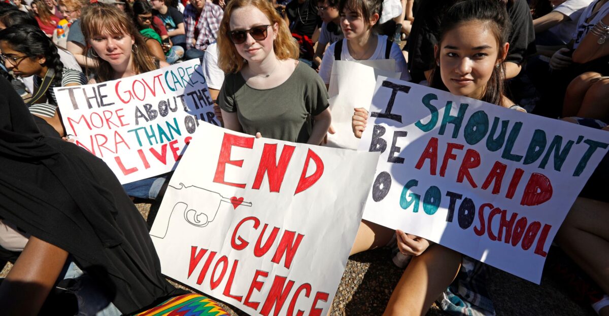 USA-GUNS Students who walked out of classes from Montgomery County Public Schools in Maryland protest against gun violence in front of the White House Feb 21 in Washington CNS photo Kevin Lamarque Reuters Read the full Gun Safety Guide HERE tinyurl com 2s5f6jx2 by Kingdom-Levine-Oliver Publisher Inc K-LOP