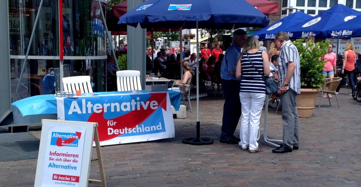 Alternative f r Deutschland Infostand in der Innenstadt von Bocholt