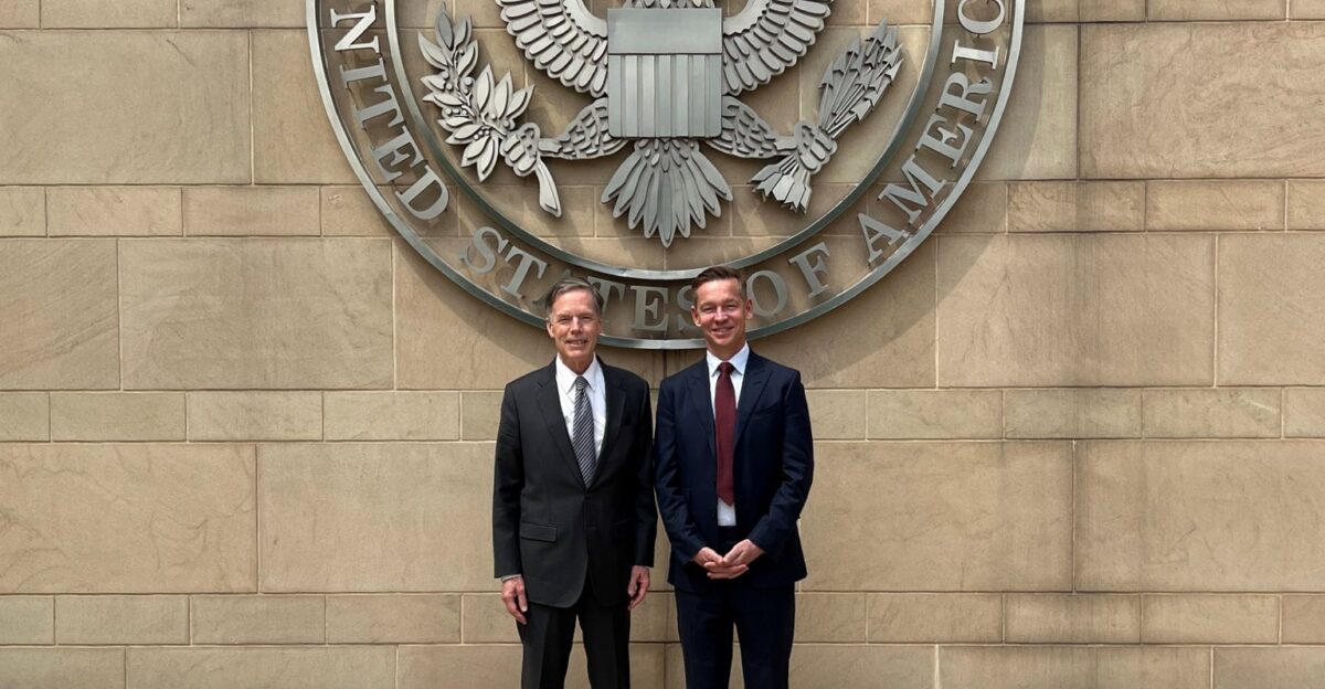 Ambassador Burns with McDonald s CEO Chris Kempczinski