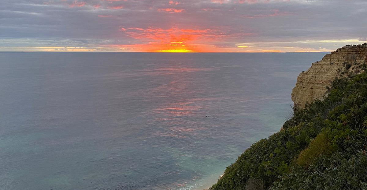 Atlantic ocean and sunset photo