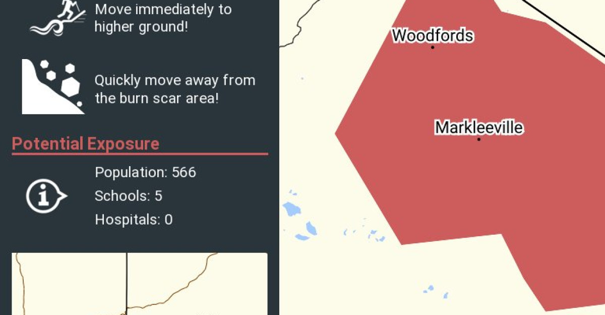 A Flash Flood Emergency for Markleeville and Woodfords California on August 3 2022