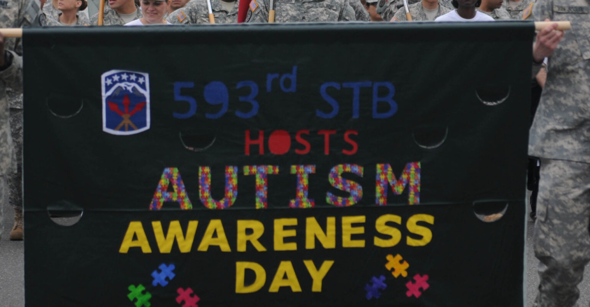 Service members and families conduct an Autism Awareness Walk April 2 at Joint Base Lewis-McChord, Wash. The 593rd Sustainment Brigade held an Autism Awareness Walk at the brigade’s headquarters to raise awareness and to give out information on the disorder and how families can find support here at JBLM.
<dl><dd>Unit: 5th Mobile Public Affairs Detachment</dd>
<dd>DVIDS Tags: walk; Families; Wash.; speak; rally; 593rd Sustainment Brigade; JBLM; Children; support; Soldiers; I Corps; balloons; Joint Base Lewis-McChord; 5th MPAD; Autism; Family support; colorful; Autism Awareness; 1 in 88</dd></dl>