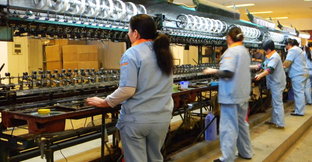 Silk factory workers by Melnee Benfield