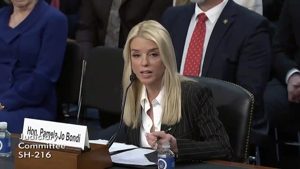 K views 7 7K reactions Pam Bondi showed us exactly the type of Attorney General she d be from the beginning This is EVERY TIME she played ignorant to Trump s worst hits Living in Trump reality-not actual reality Senate Judiciary Committee Facebook by Berlanga Rosa