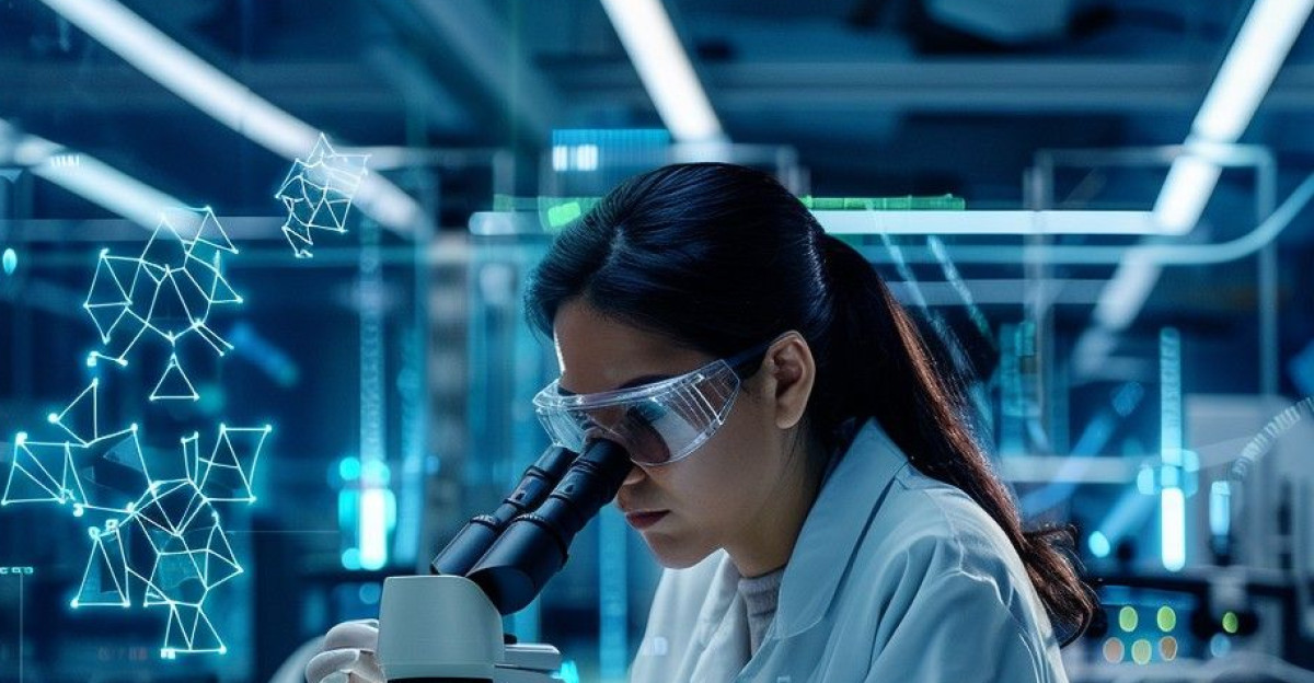 Scientist Analyzing Specimens by Georgia Bird