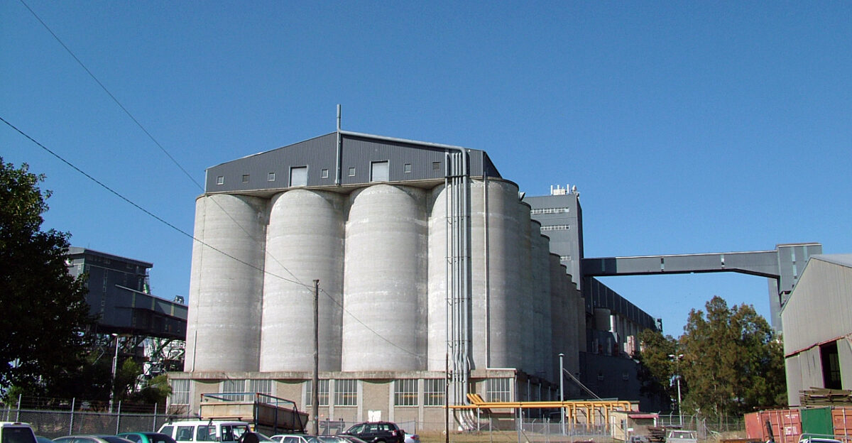 Grain storage silos Carrington port district Newcastle New South Wales
