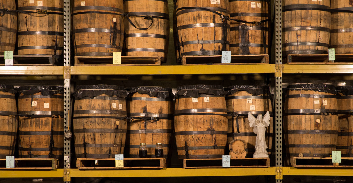 Barrels aging at the Copper Fox Distillery in Sperryville VA