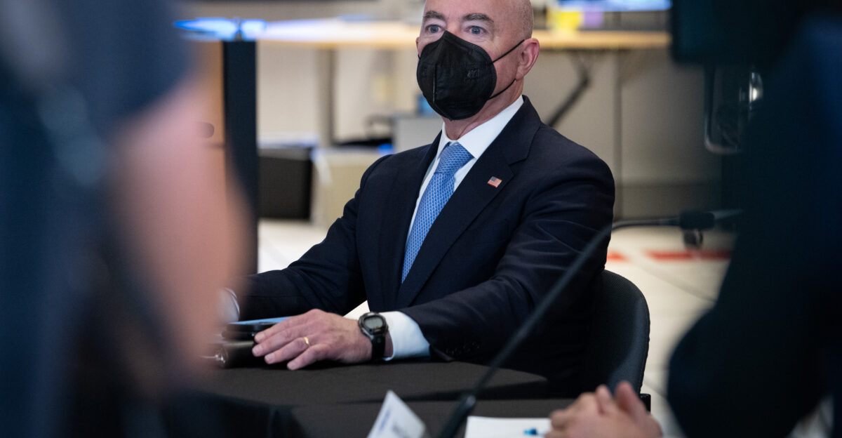 MIAMI August 01 2022 Homeland Security Secretary Alejandro Mayorkas attended a briefing with Vice President Kamala Harris at the National Hurricane Center at Florida International University in Miami DHS photo by Sydney Phoenix